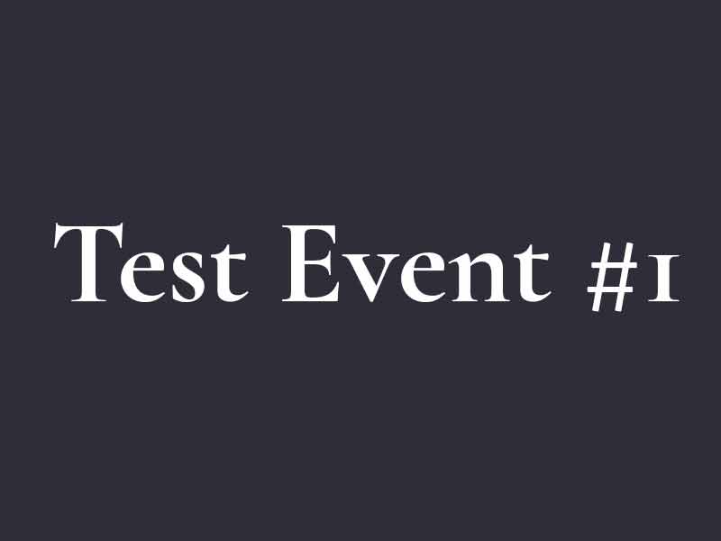 Test Event #1